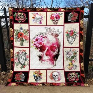 Skull Quilt Blanket Ver 55  Quilt